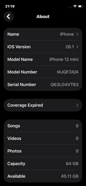 iPhone 12 Mini - 64GB - Purple64502768168451114