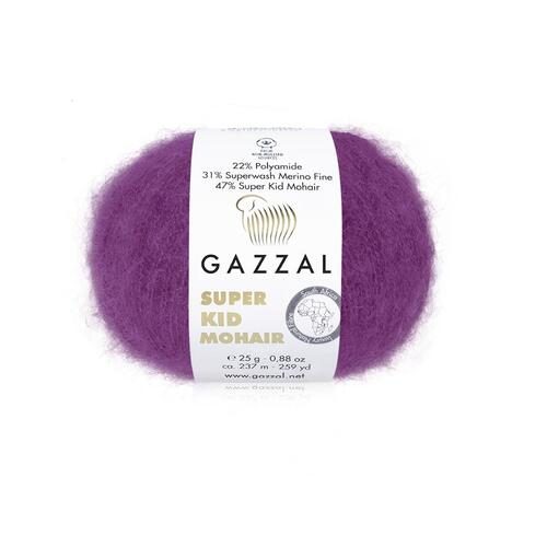 Gazzal Super Kid Mohair 64415 Warm Purple Carousel 1
