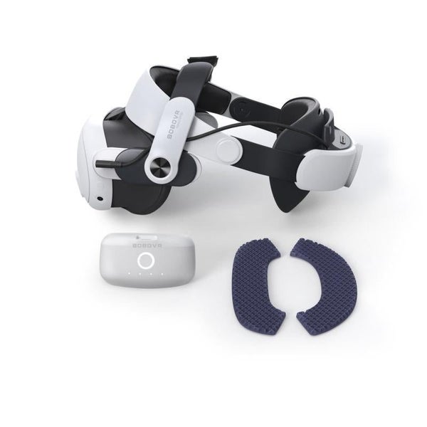 Vr Head Strap With 5200Mah Battery Pack For Meta Quest 3S / 3 Carousel 2