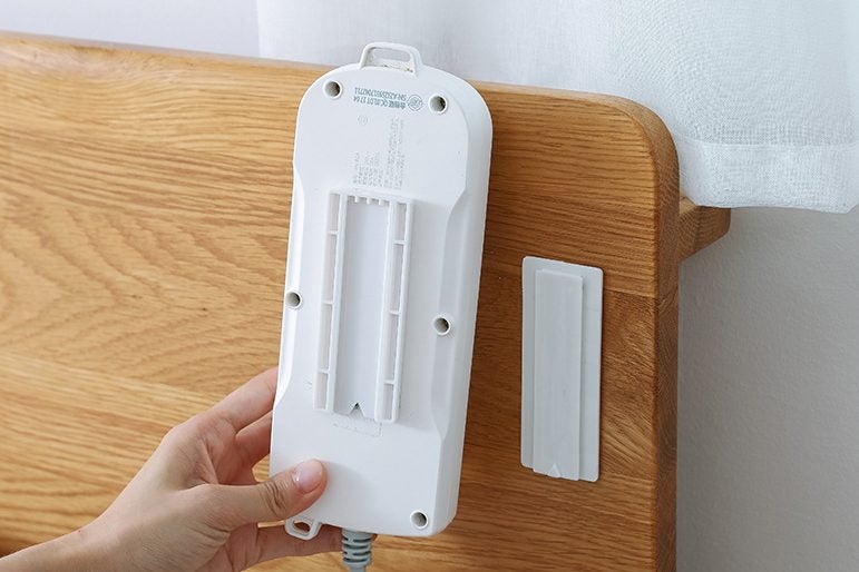 Punch Free Plug Sticker Power Board Holder Wall Mounted Power Strip Holder Carousel 8