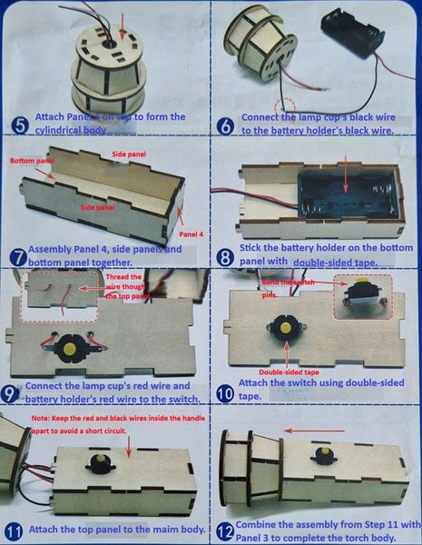 DIY Wooden Flashlight Science Experiment Kit Carousel 4