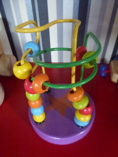 Wooden pull along toys Carousel 4