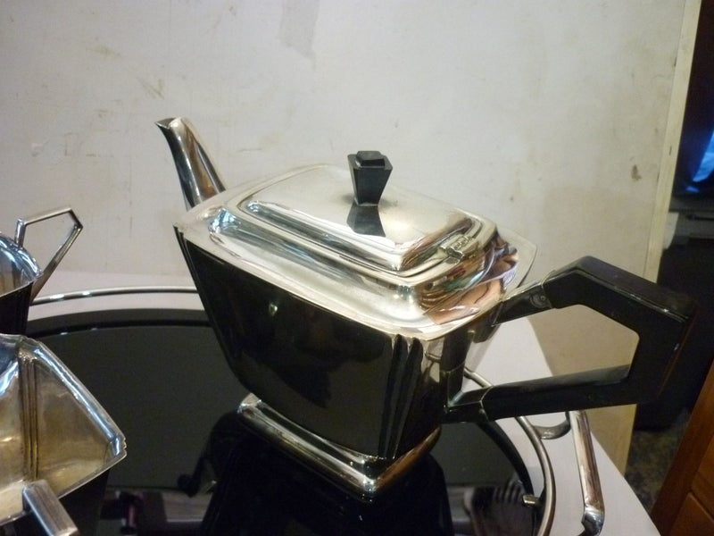 ART DECO ENGLISH 3 PIECE TEA SERVICE & TRAY Carousel 6