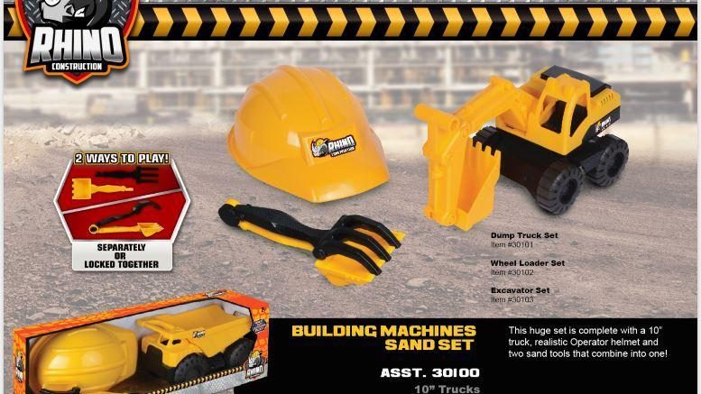 RHINO Building Machines Sand Set 10" - Single Pack (Slightly Damaged Packaging) Carousel 2