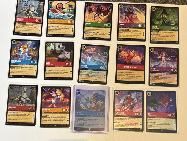 $1 res Huge Disneys Lorcana bundle! Including chapter 1 legendary! Carousel 2