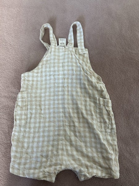 Cotton on Baby gingham shortalls 12-18 months Carousel 2