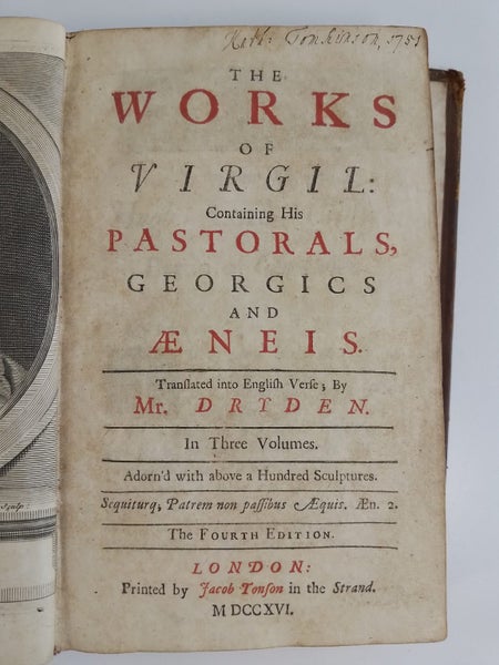 1716 Book: The works of Virgil: Containing his Pastorals, Georgics, and AEeneis Carousel 2
