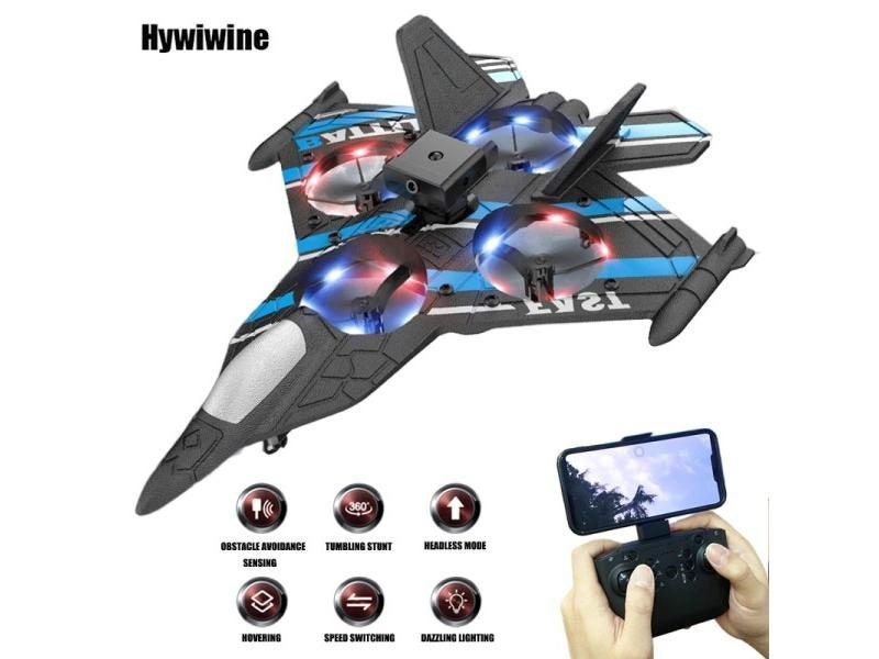 Camera RC Aircraft Obstacle Avoidance Fighter 2.4G Airplane Foam Plane Remote Carousel 1