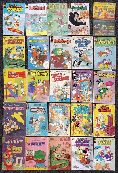 Walt Disney Comics 1960s, 70s & 80s Bulk Lot - $1 Reserve Charity Auction! Carousel 1