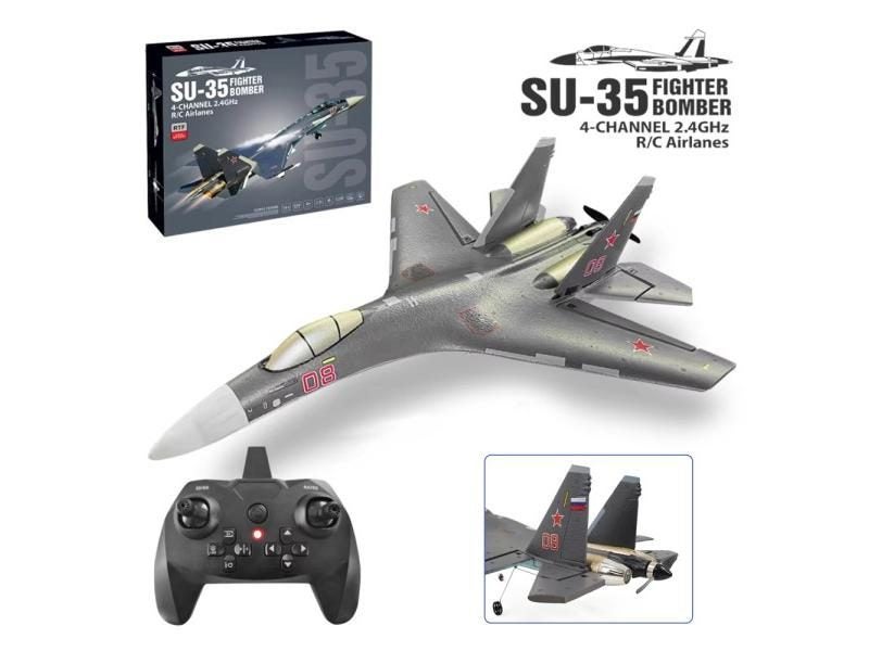 Su35 Rc Plane 4CH 2.4G 360o Flip-Roll 525mm Fixed Wing Fighter Toy Carousel 1