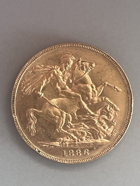 1886 Full 22-carat Gold Sovereign Melbourne Mint ('M') Carousel 2