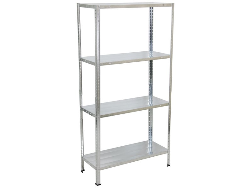 4 Tier Storage Rack Shelves 1.45m - Galv Steel Racking Shelf - Workshop Shelving Carousel 1