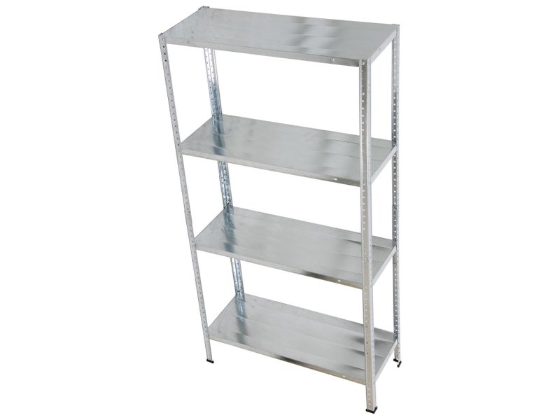 4 Tier Storage Rack Shelves 1.45m - Galv Steel Racking Shelf - Workshop Shelving Carousel 2