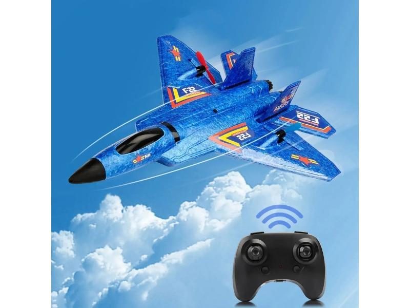 F22 Raptor RC Plane 2.4G 2CH LED Light EPP Foam Airplane Toy For Children Carousel 2