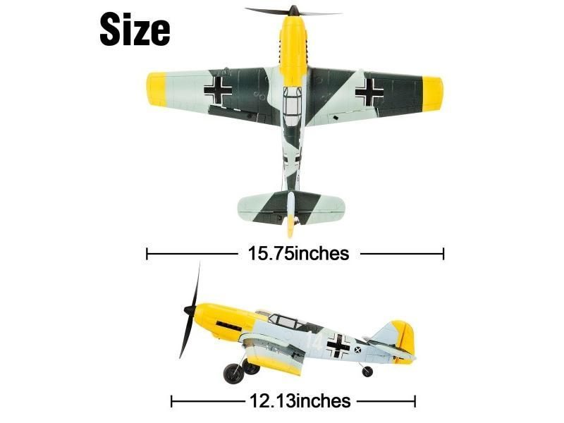 Remote Control Airplane BF109 2.4GHz 4CH 400mm Wingspan One Key U-Turn Carousel 4