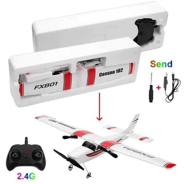 HYRC FX801 RTF Epp Foam UAV 150M Remote Control Glider Plane Kit Carousel 4