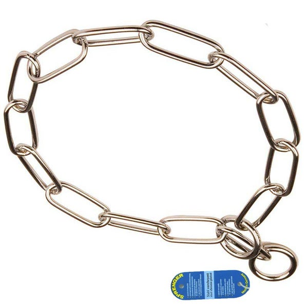 Herm Sprenger Dog Check Collar Fur Saver Choker Steel Chrome Plated 3mm Carousel 1