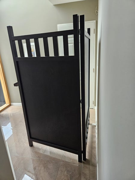 Elegance + design, free-standing privacy screen, dark-stained oak timber64473268130562111