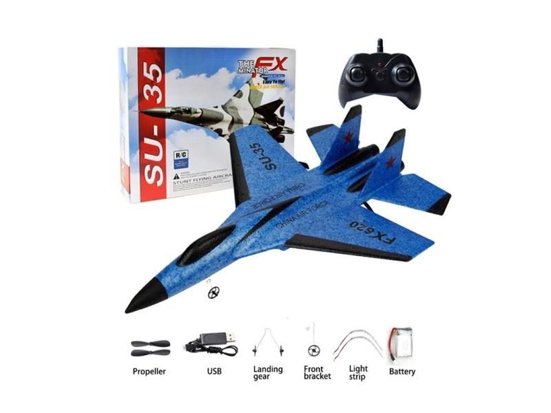 SU-35 RC Foam Airplane 2.4G RC Fighter Electric Outdoor Toy For Kids Boys Carousel 1