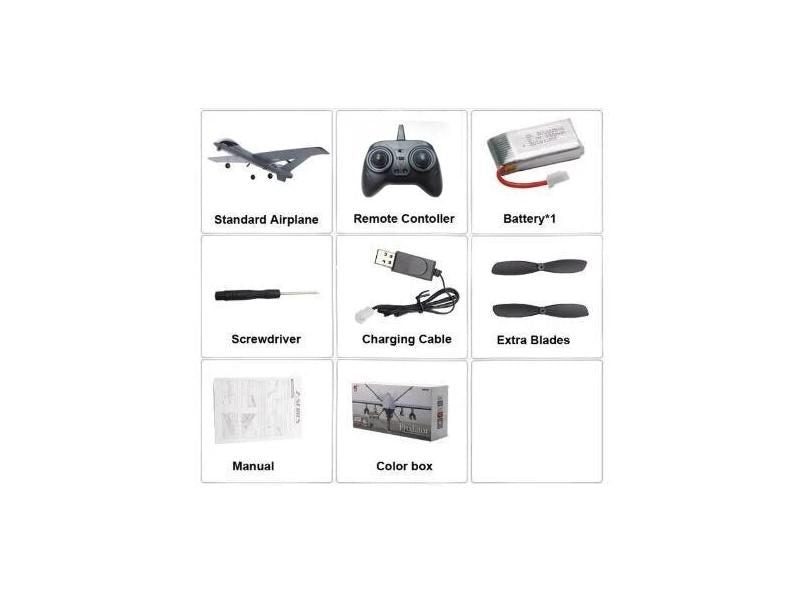 Z51 Predator RC Glider 2.4G 2CH Hand Throwing Foam Plane With Light Fixed 660MM Carousel 4