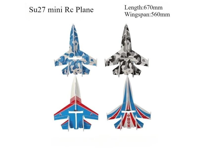 Su27mini Rc Beginner Training Plane 56cm Small Model Airplane KIT Remote Carousel 4