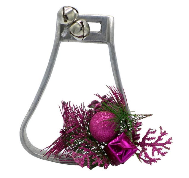 Christmas Xmas Western Stirrup Decorated Horse Ornament For Door Table Full Size Carousel 1