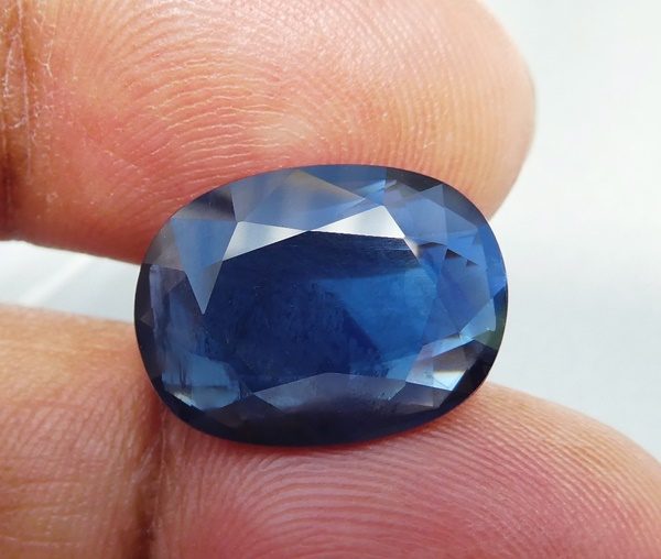 8.63CT VITREOUS HUGE 100% NATURAL DEEP BLUE SAPPHIRE Carousel 2