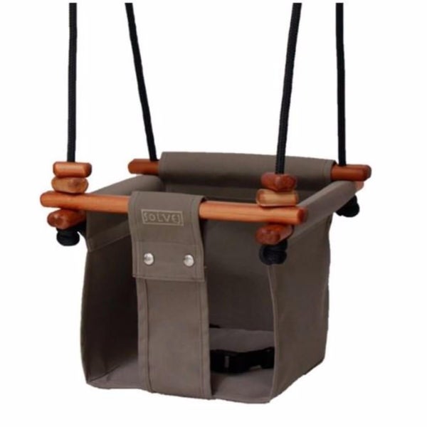 SOLVEJ Baby Swing - Classic Taupe Carousel 1