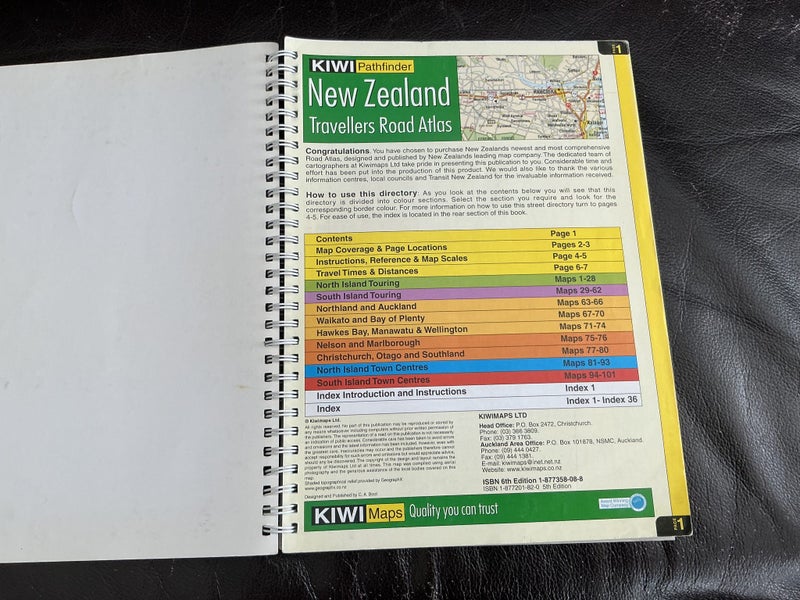 New Zealand travellers road atlas Carousel 2