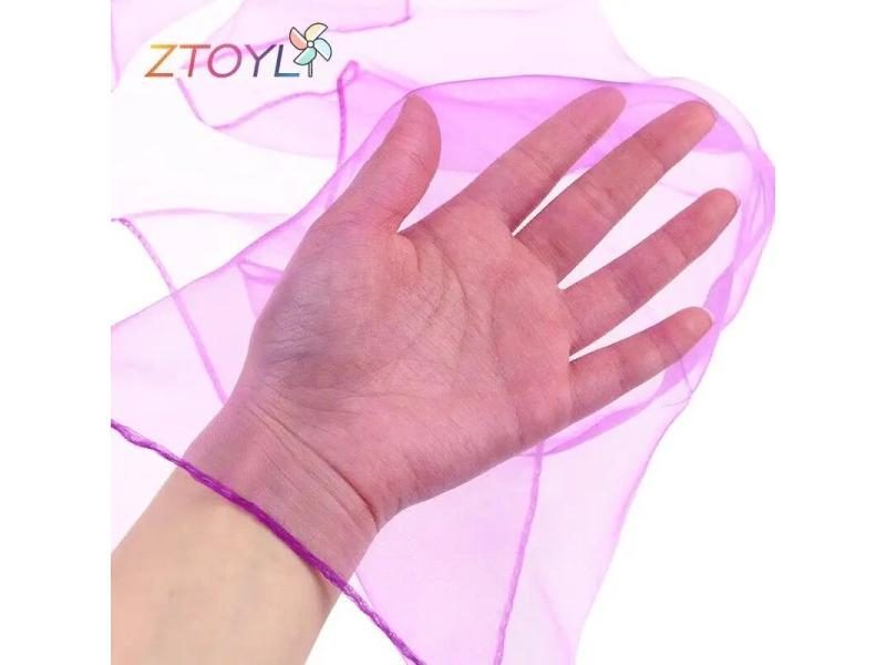 6pcs/pack Gymnastics Scarves Colored Sensory Scarves Rainbow Gauze Baby Carousel 2
