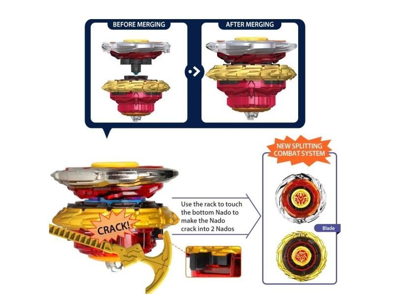 Infinity Nado 3 Original Crack Series 2 In1 Split Spinning Top Metal Gyro Carousel 2