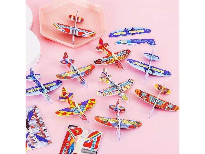 20Pcs Kids Party Supplies DIY Multicolor Foam Airplane Boys Girls Birthday Carousel 2