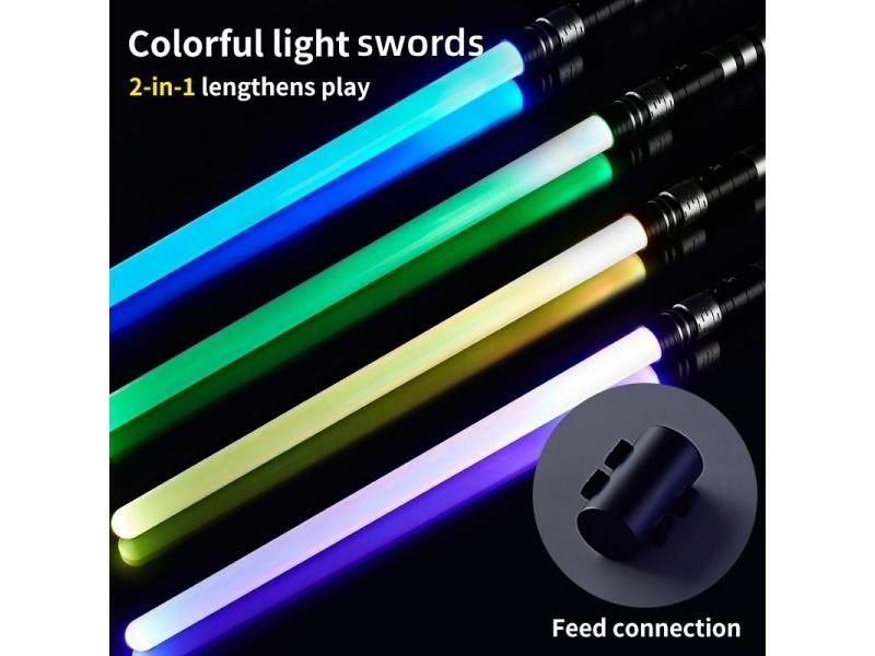 REikirc 75cm RGB Lightsaber 2 In 1 7 Colors Light Saber For 3 Kids Laser Sword Carousel 3