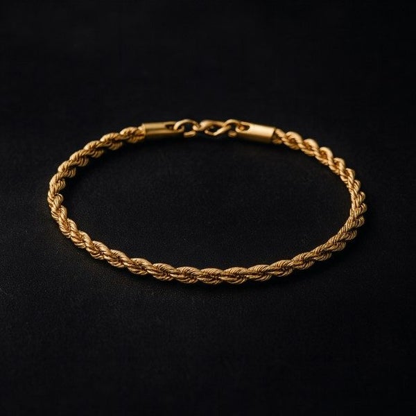 Men’s 3MM Twisted Link Chain with 18k Gold Detailing - SALE!64474464020994110