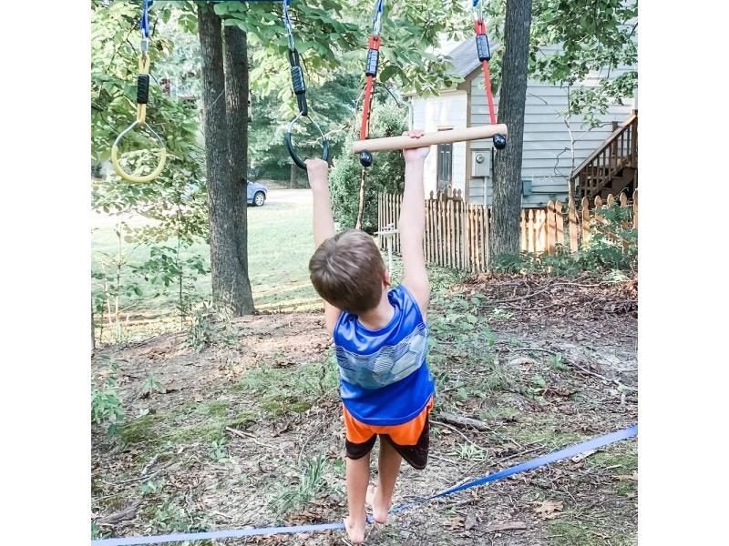 Ninja Slackline Monkey Bars Gym Obstacle Course Equipment Carousel 2
