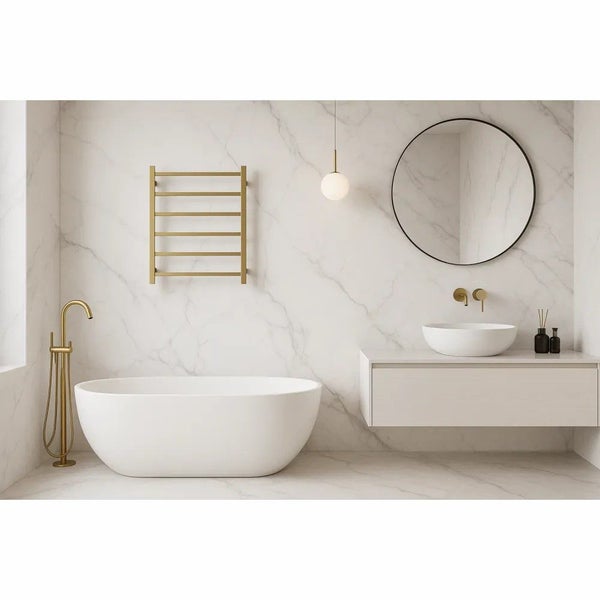 Gold Heated Towel Rack 7 Bars Carousel 1