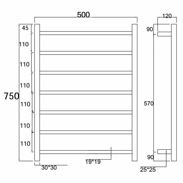 Gold Heated Towel Rack 7 Bars Carousel 5