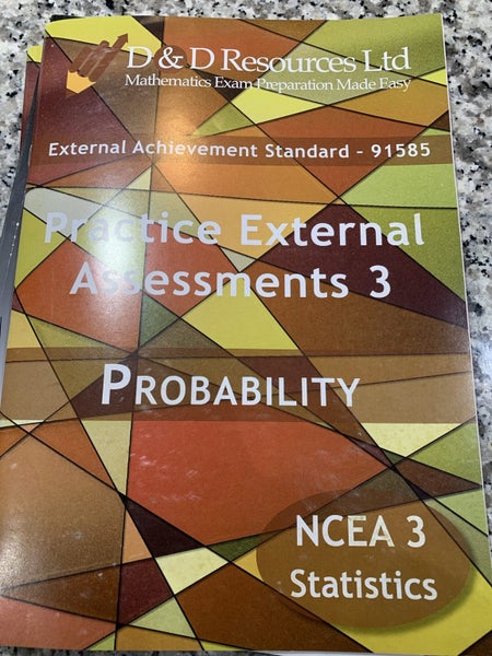 NCEA level 3 statistics external assessments Probability Standard 91585 Carousel 1
