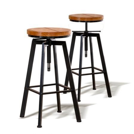 Industrial Bar Stools Kitchen Stool Wooden Barstools Carousel 2