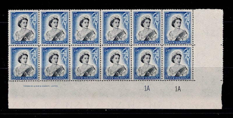 1953-54 QEII 1/6 Imprint and Plate Blks 1A1A of 12 UHM64480778128770110