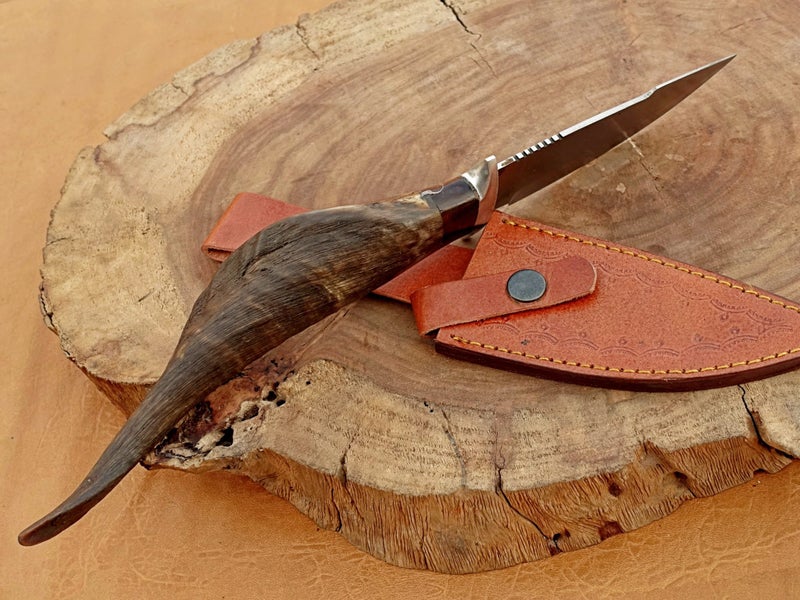 13" Antique Hand Made Bowie With Stag Horn Handle RRP 450$ Carousel 2