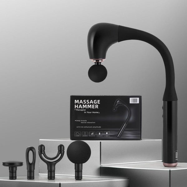 Massage Gun U-Shaped Extended Handle Percussion Massager 4 Heads Carousel 7