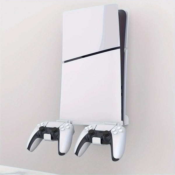 Ps5 Slim Wall Mount Kit With Vertical Stand And Controllers Carousel 2