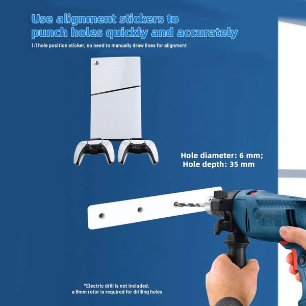 Ps5 Slim Wall Mount Kit With Vertical Stand And Controllers Carousel 8