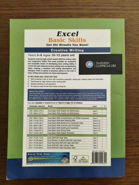 Excel Basic Skills Year 5-6 Creative writing Carousel 3
