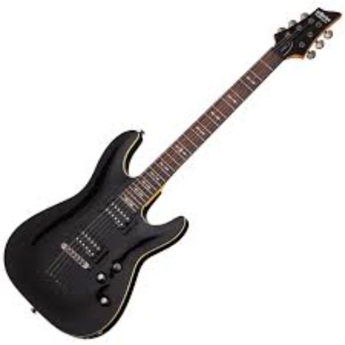 Schecter Omen-6 Electric Guitar HH (Gloss Black) Carousel 1