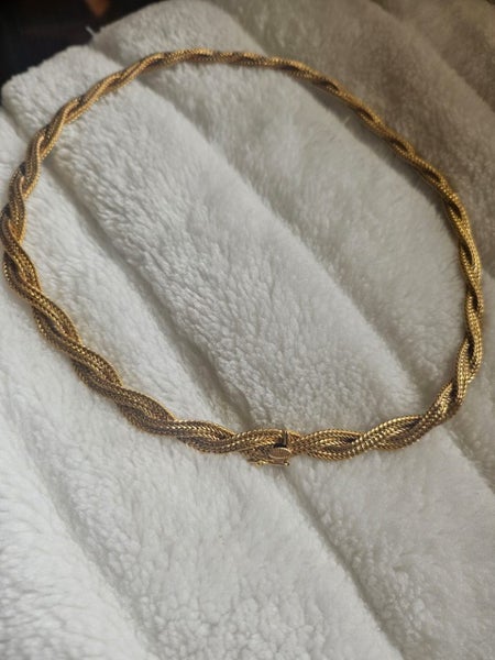 18ct Gold Double woven Necklace Carousel 8