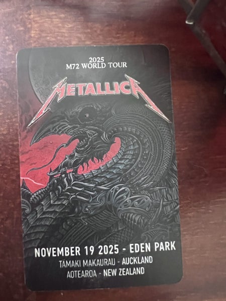 Metallica 2025 Auckland fan card Carousel 1