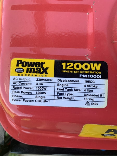 1200 Watt Generator not working Carousel 6