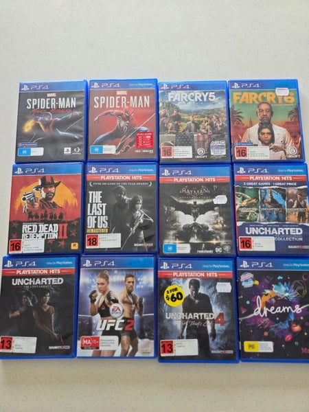PS4 Console 1tb & 14 Games Bundle - Slim Playstation 4 Jet Black w/ Original Box64484080996865114